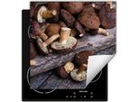 Darhaus Piastra Di Copertura Per Stufa 50X52 Cm Tappetino Antiscivolo Roll-Up, Funghi - Legno