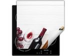 Darhaus Piastra Di Copertura Per Stufa 60X52 Cm Tappetino Antiscivolo Roll-Up, Bianco - Legno - Vino