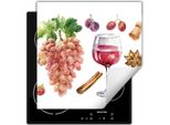 Darhaus Piastra Di Copertura Per Fornelli 60X52 Cm Tappetino Antiscivolo Roll-Up, Vino - Cucina