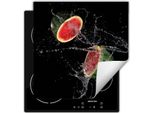 Darhaus Piastra Di Copertura Per Fornelli 50X52 Cm Tappetino Antiscivolo Roll-Up, Nero - Anguria