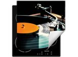 Darhaus Piastra Di Copertura Per Stufe 60X52 Cm Tappetino Antiscivolo Roll-Up, Nero - Vinile