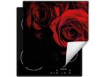 Darhaus Piastra Di Copertura Per Stufa 50X52 Cm Tappetino Antiscivolo Roll-Up, Nero - Rosso - Rosa