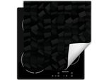 Darhaus Piastra Di Copertura Per Stufa 50X52 Cm Tappetino Antiscivolo Roll-Up, Nero 3D