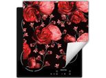 Darhaus Piastra Di Copertura Per Stufa 50X52 Cm Tappetino Antiscivolo Roll-Up, Nero - Roses