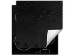 Darhaus Piastra Di Copertura Per Stufa 50X52 Cm Tappetino Antiscivolo Roll-Up, Nero - Drops