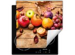 Darhaus Piastra Di Copertura Per Stufa 60X52 Cm Tappetino Antiscivolo Roll-Up, Frutta - Legno