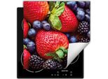 Darhaus Piastra Di Copertura Per Stufa 60X52 Cm Tappetino Antiscivolo Roll-Up, Frutta