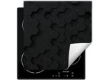 Darhaus Piastra Di Copertura Per Stufe 60X52 Cm Tappetino Antiscivolo Roll-Up, Nero 3D