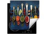 Darhaus Piastra Di Copertura Per Fornelli 50X52 Cm Tappetino Antiscivolo Arrotolabile, Blu - Spezie