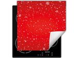 Darhaus Piastra Di Copertura Per Stufa 50X52 Cm Tappetino Antiscivolo Roll-Up, Rosso - Neve