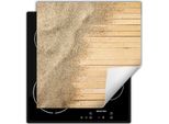 Darhaus Piastra Di Copertura Per Stufe 50X52 Cm Tappetino Antiscivolo Roll-Up, Sabbia - Legno