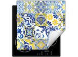 Darhaus Piastra Di Copertura Per Stufa 60X52 Cm Tappetino Antiscivolo Roll-Up, Giallo - Mosaico