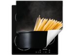 Darhaus Piastra Di Copertura Per Fornelli 50X52 Cm Tappetino Antiscivolo Roll-Up, Pasta - Cucina