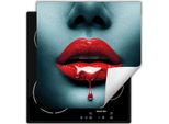Darhaus Piastra Di Copertura Per Stufa 50X52 Cm Tappetino Antiscivolo Roll-Up, Rosso - Bocca