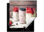 Darhaus Piastra Di Copertura Per Fornelli 60X52 Cm Tappetino Antiscivolo Roll-Up, Dessert - Frutta