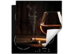 Darhaus Piastra Di Copertura Per Stufa 60X52 Cm Tappetino Antiscivolo Roll-Up, Sigaro