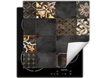 Darhaus Piastra Di Copertura Per Stufa 60X52 Cm Tappetino Antiscivolo Roll-Up, Grigio - Mosaico