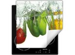 Darhaus Piastra Di Copertura Per Fornelli 60X52 Cm Tappetino Antiscivolo Roll-Up, Acqua - Paprika