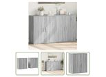 The Living Store Credenze 2 Pz. Rovere Sonoma Grigio 60X31X70 Cm Materiale A Base Di Legno