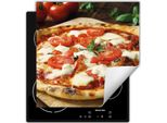 Darhaus Piastra Di Copertura Per Fornelli 50X52 Cm Tappetino Antiscivolo Roll-Up, Pizza - Pomodoro