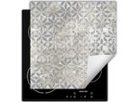 Darhaus Piastra Di Copertura Per Stufa 60X52 Cm Tappetino Antiscivolo Roll-Up, Grigio - Mosaico