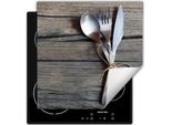 Darhaus Piastra Di Copertura Per Fornelli 60X52 Cm Tappetino Antiscivolo Roll-Up, Legno - Cucina