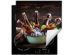 Darhaus Piastra Di Copertura Per Stufe 60X52 Cm Tappetino Antiscivolo Roll-Up, Birra - Legno