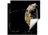 Darhaus Piastra Di Copertura Per Fornelli 50X52 Cm Tappetino Antiscivolo Roll-Up, Nero - Vino