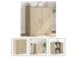 The Living Store Credenza Rovere Sonoma 60X31X70 Cm Materiale A Base Di Legno