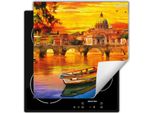 Darhaus Piastra Di Copertura Per Fornelli 50X52 Cm Tappetino Antiscivolo Arrotolabile, Colorato - Barca
