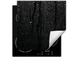 Darhaus Piastra Di Copertura Per Stufa 50X52 Cm Tappetino Antiscivolo Roll-Up, Nero - Drops