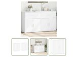 The Living Store Credenze 2 Pz. Bianco 60X31X70 Cm Materiale A Base Di Legno