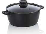 Casseruola, 3,2 L, Con Coperchio, Nera, Antiaderente, Senza Pfas/Ptfe, In Alluminio Fuso - Kela | Atura