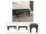 The Living Store Panca Verde Scuro 70X30X30 Cm In Velluto