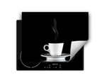 Darhaus Piastra Di Copertura Per Stufe 70X52 Cm Tappetino Antiscivolo Roll-Up, Nero - Caffè