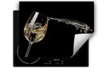 Darhaus Piastra Di Copertura Per Stufa 70X52 Cm Tappetino Antiscivolo Roll-Up, Nero - Vino