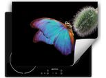 Darhaus Piastra Di Copertura Per Stufa 70X52 Cm Tappetino Antiscivolo Roll-Up, Nero - Butterfly