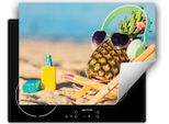 Darhaus Piastra Di Copertura Per Fornelli 70X52 Cm Tappetino Antiscivolo Roll-Up, Spiaggia - Ananas
