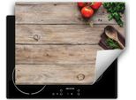 Darhaus Piastra Di Copertura Per Stufa 70X52 Cm Tappetino Antiscivolo Roll-Up, Pomodoro - Legno
