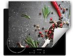 Darhaus Piastra Di Copertura Per Fornelli 70X52 Cm Tappetino Antiscivolo Roll-Up, Spezie - Peperoncino