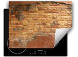 Darhaus Piastra Di Copertura Per Stufa 70X52 Cm Tappetino Antiscivolo Roll-Up, Mattone Vecchio