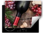 Darhaus Piastra Di Copertura Per Stufa 70X52 Cm Tappetino Antiscivolo Roll-Up, Legno - Vino
