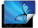 Darhaus Piastra Di Copertura Per Stufa 70X52 Cm Tappetino Antiscivolo Roll-Up, Blu - Butterfly