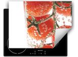 Darhaus Piastra Di Copertura Per Fornelli 70X52 Cm Tappetino Antiscivolo Roll-Up, Acqua - Pomodori