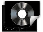 Darhaus Piastra Di Copertura Per Stufe 70X52 Cm Tappetino Antiscivolo Roll-Up, Nero - Vinile