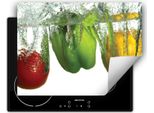 Darhaus Piastra Di Copertura Per Stufa 70X52 Cm Tappetino Antiscivolo Roll-Up, Acqua - Paprika