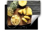 Darhaus Piastra Di Copertura Per Stufa 70X52 Cm Tappetino Antiscivolo Roll-Up, Ananas - Legno