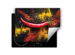 Darhaus Piastra Di Copertura Per Fornelli 70X52 Cm Tappetino Antiscivolo Roll-Up, Colorato - Chilli