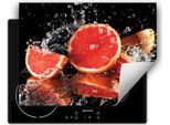 Darhaus Piastra Di Copertura Per Fornelli 70X52 Cm Tappetino Antiscivolo Roll-Up, Nero - Pompelmo