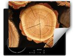 Darhaus Piastra Di Copertura Per Stufe 70X52 Cm Tappetino Antiscivolo Roll-Up, Legno